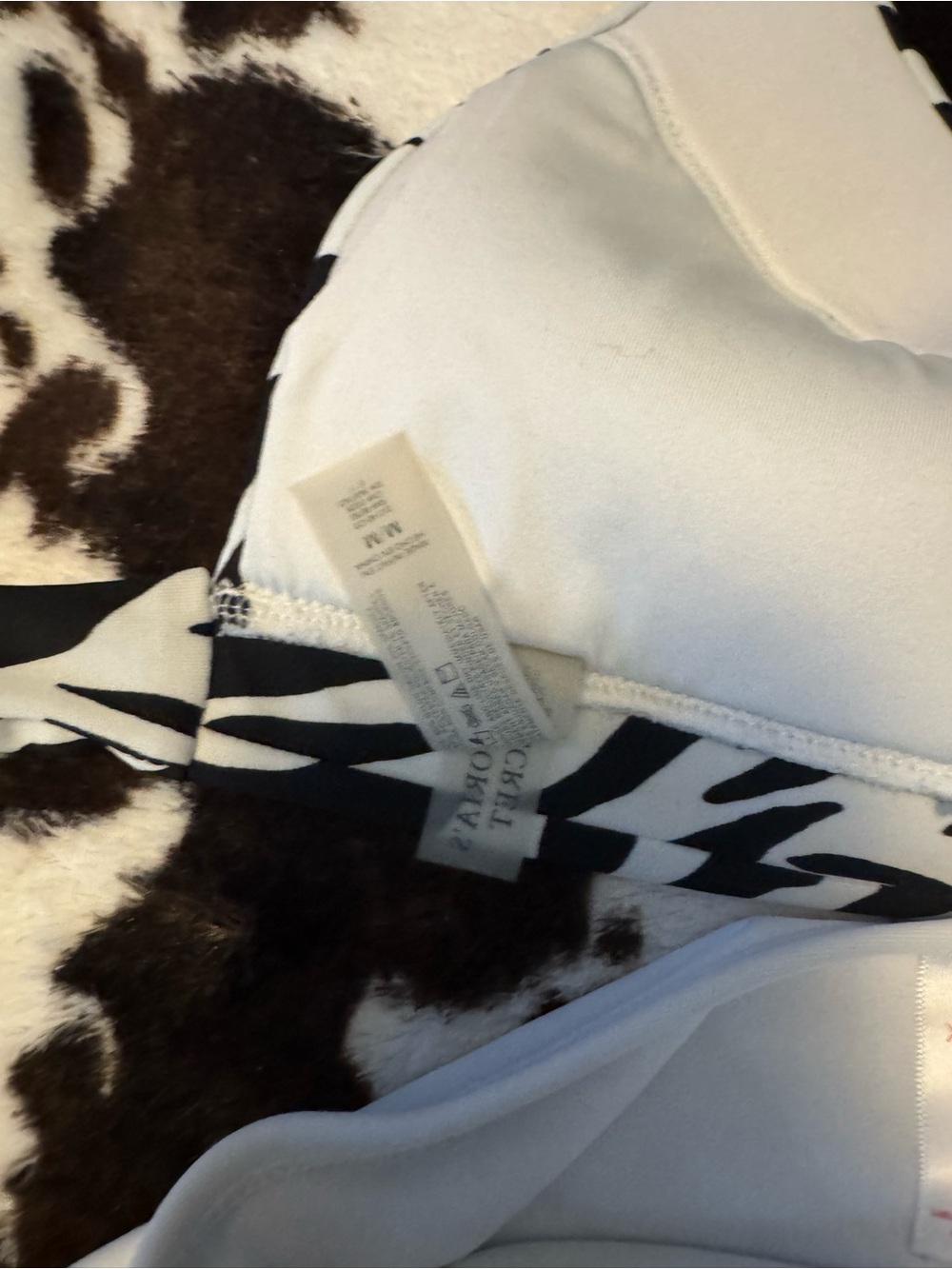 Victoria's Secret Black and White Zebra Print Bikini Top bikini set wireless - Picture 2 of 7